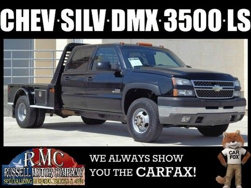 05 chevy 3500 duramax diesel 4x4 dually flat bed bose leather seats crew cab