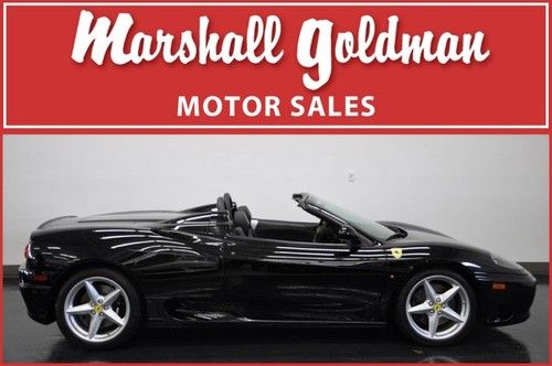 2004 ferrari 360 spider in black with black leather f1  only 8500 miles.