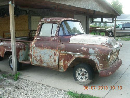 Find used 1955 chevy 3100 stepside pickup (project) in ... Find used 1955 chevy 3100 stepside pickup (project) in ...