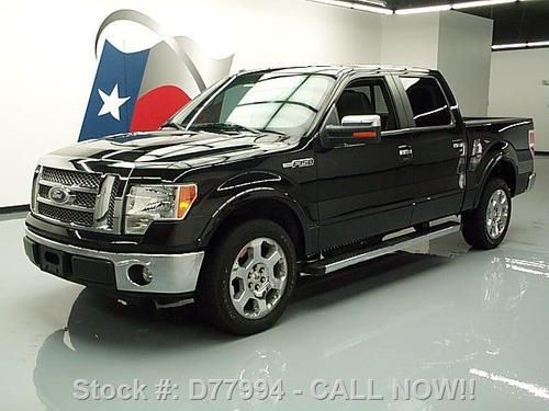 2010 ford f-150 lariat supercrew sunroof blk on blk 36k texas direct auto