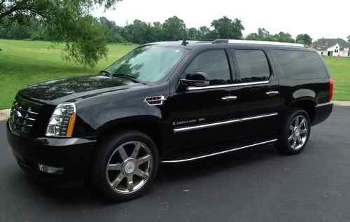 2008 escalade esv -  luxury collection package - black on tan - dual dvd - awd