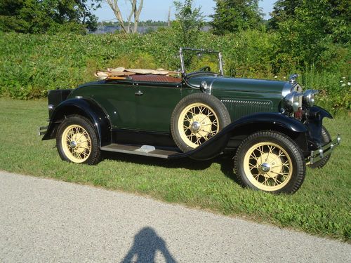 1931 ford model a 6 wheel  deluxe roadster with rumble seat
