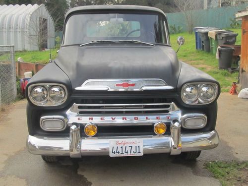 1959 black chevy stepside pickup