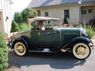 1931 ford model a deluxe roadster, rumble seat, low mileage!