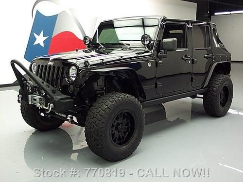 2009 jeep wrangler unltd rubicon 4x4 6-speed lifted 38k texas direct auto