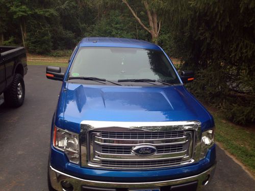 2013 ford f150 f-150 xlt 3.7l v6 super cab blue flame 4x4 gray cloth 4000 miles!