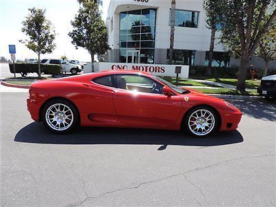 2003 ferrari 360 f1 modena coupe 2 owners / just serviced / new clutch / red tan