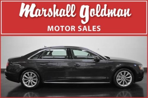 2011 audi a8l oolong silver metallic black leather loaded! only 28500 miles