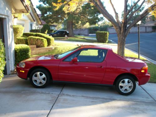 1993 honda del sol, red, auto, air, cruise, alloy wheels, am/fm, excellent