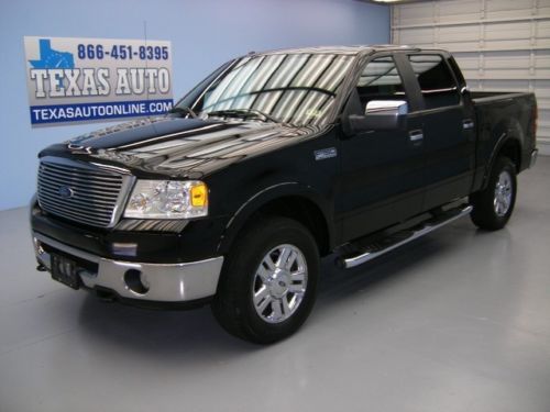 We finance!!!  2008 ford f-150 lariat 4x4 crew cab leather tow 6 cd texas auto