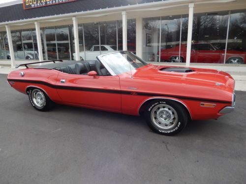 1970 dodge challenger convertible rallye red matching numbers 383 4 speed