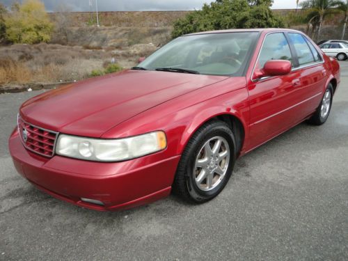 1998 cadillac seville sts 4.6 liter red california car zero rust !!no reserve!!
