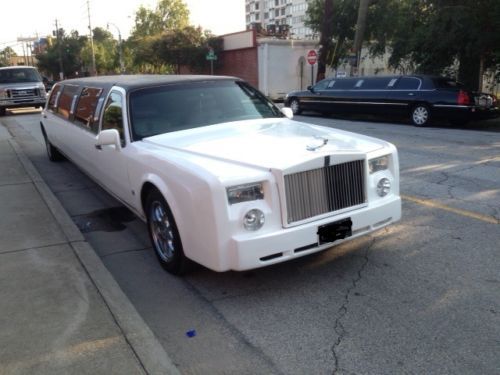 1997 lincoln towncar stretch limo with rolls royce phantom kit