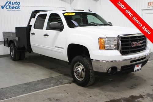 Used 07 gmc k3500hd crew cab 4x4 contractor box sle 6.0l v8 low miles work truck