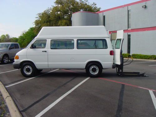 12k mile dodge ada hightop wheelchair handicapped lift van handicap gov owned