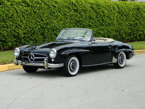 1955 mercedes benz 190sl db40 black parchment fully restored first year concours