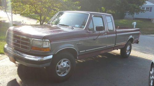 1993 ford f250 xlt extended cab 8 ft bed pick up truck - 2 owners 5.7l engine