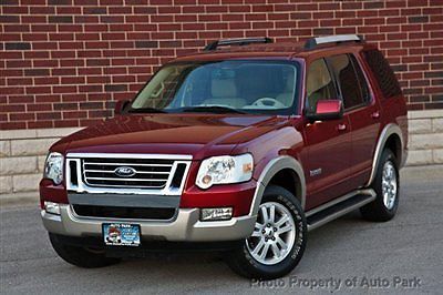 06 explorer eddie bauer 4wd leather power seats 3rd row running boards cd player