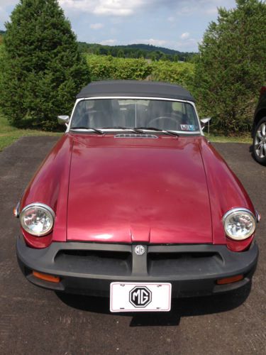 1978 mgb black convertible red paint great car completely rebuilt