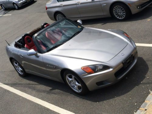 Sell Used 2001 Honda S2000 Silver W Red Black Interior In