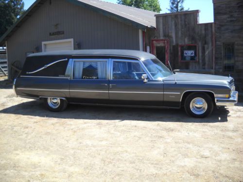 1973 cadillac m+m side loader hearse