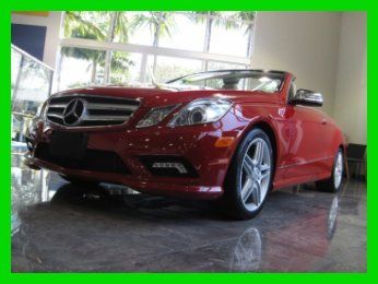 11 red e-550 5.5l v8 convertible *amg sport alloy wheels *low miles *navigation