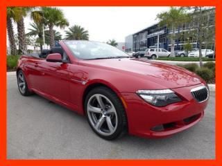 2010 bmw 6 series 650i convertible red one owner automatic