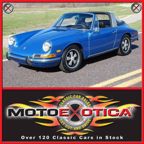 1968 porsche 912, soft window targa, original metallic blue / black leatherette