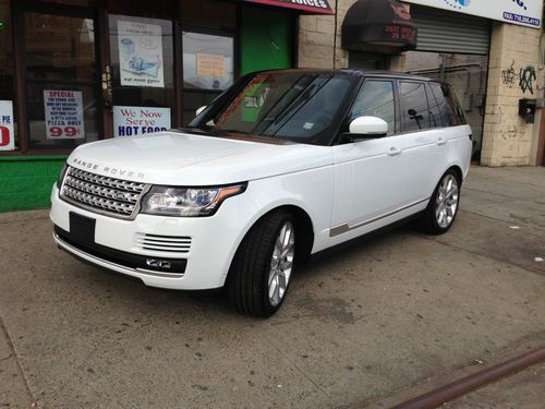 2013 range rover hse all option black roof dvd 22" panorama white black export