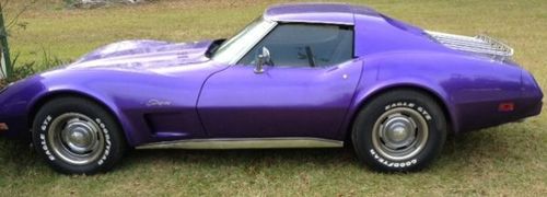 Classic chevrolet corvette l-82, muscle car, antique, purple