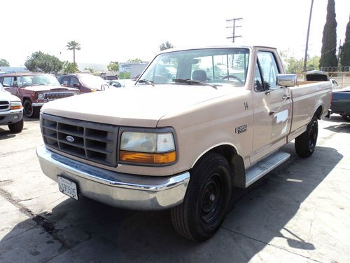 1993 ford f-250 xl standard cab pickup 2-door 5.8l, no reserve