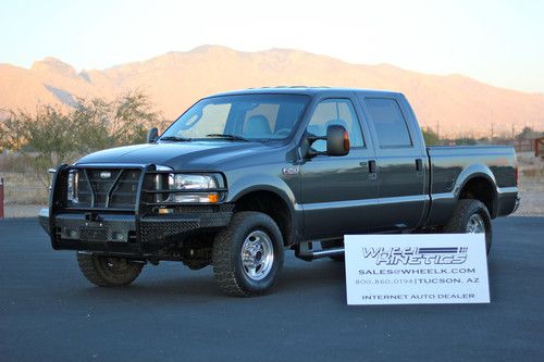 2004 ford f-250 diesel lariat 4x4 crew cab leather 4wd 68000 miles clean see vid