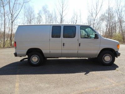 05 ford e-350 turbo diesel work van / no reserve / low mileage / runs perfect