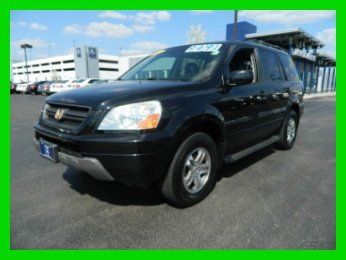 03 honda pilot 4 x 4cd rear seat ent 3rd row leather loaded! we finance!