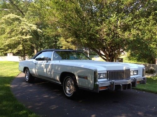 76 eldorado convertible with rare alloy wheels and blue canvas top