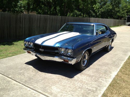 1970 chevrolet chevelle ss hardtop 2-door with build sheet