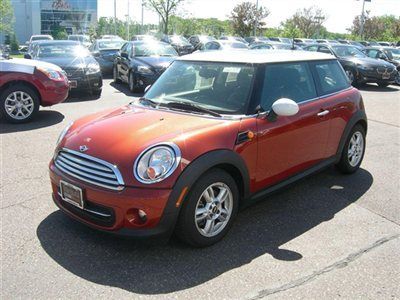 2012 mini cooper coupe, cold package, orange/black, pano roof, 12089 miles