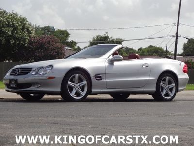 Sl500 convertible berry red leather interior clean carfax we finance extra clean