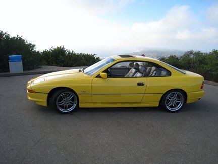 Bmw 850i yellow beautiful interior good mechanical upkeep