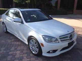 2008 mercedes c300 white amg sport,one owner,clean carfax,nav/dvd,heated seats