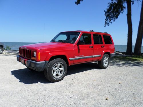 2000 jeep cherokee sport 4x4 inline 6cylinder clean carfax no reserve!!!!