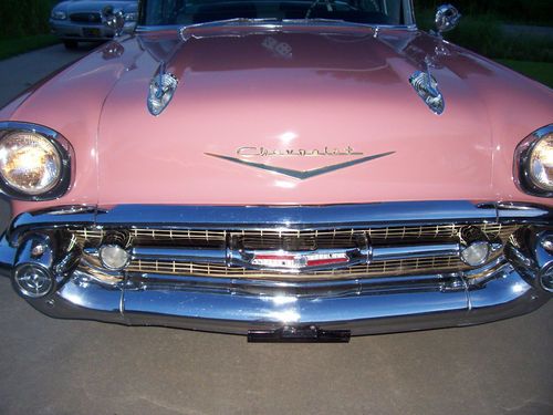 Belair Auto Auction >> Sell used 1957 Canyon Coral w/India Ivory White Top 4 Door ... Belair Auto Auction >> Sell used 1957 Canyon Coral w/India Ivory White Top 4 Door ...