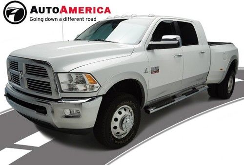 27k low miles ram 3500 4x4 truck mega cab white loaded with 6 speed manual