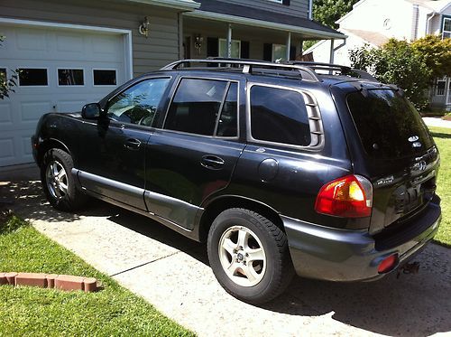 2003 hyundai santa fe gls 5-door v6 2.7l , black exterior, gray interior