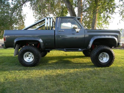 1980 cyber gray chevy pick up (watch videos)