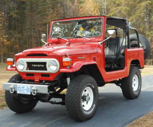Restored, red classic fj40 with high quality upgrades!
