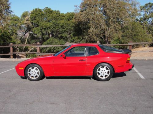 1989 944 turbo s (951) - red with white interior - very good condition