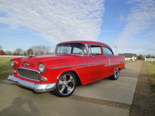 1955 chevy belair leather resto-mod hot-rod (all-new) cold air must see