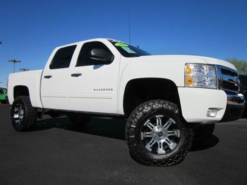 2010 chevrolet chevy silverado crew cab 1500 lt 4x4 used lifted truck-low miles