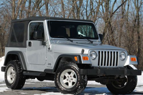 2004 jeep wrangler sport 4x4 4.0l 5-speed a/c cd very clean only 92k no resreve!